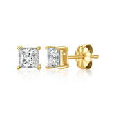 .75ct Princess Stud Earrings in Gold